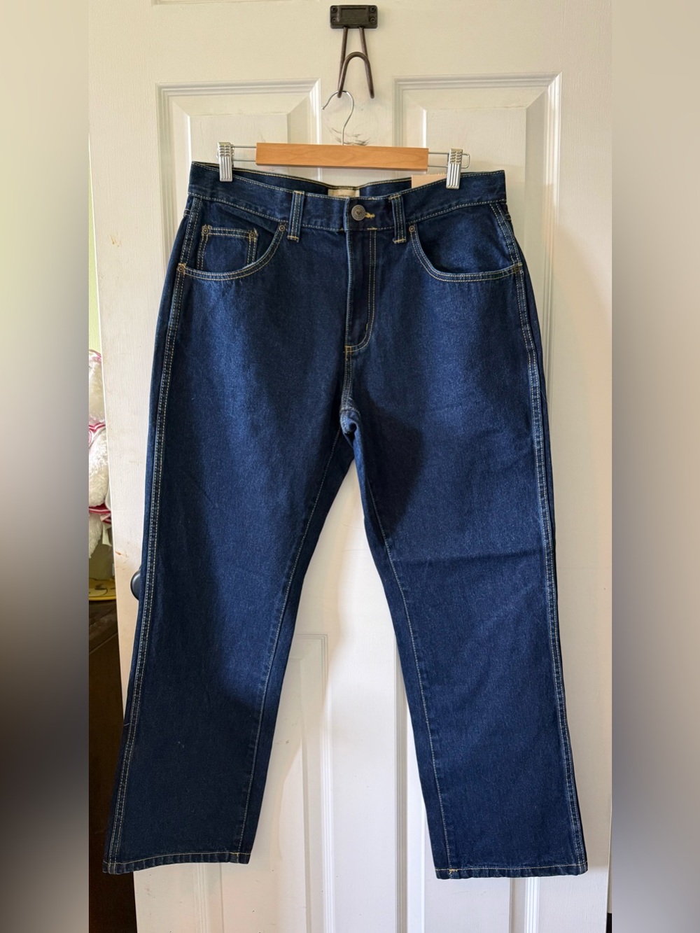 Classic Dark Blue Men's Denim Jeans